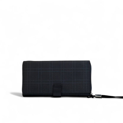 💙 Montblanc Blue Check Long Wallet – Signature Edition 💼