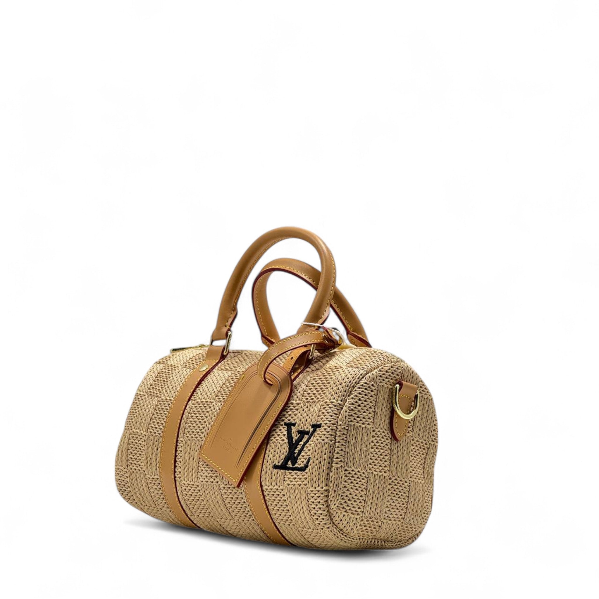 Louis Vuitton Raffia Duffle Bag – Natural Elegance Edition 👜🌾