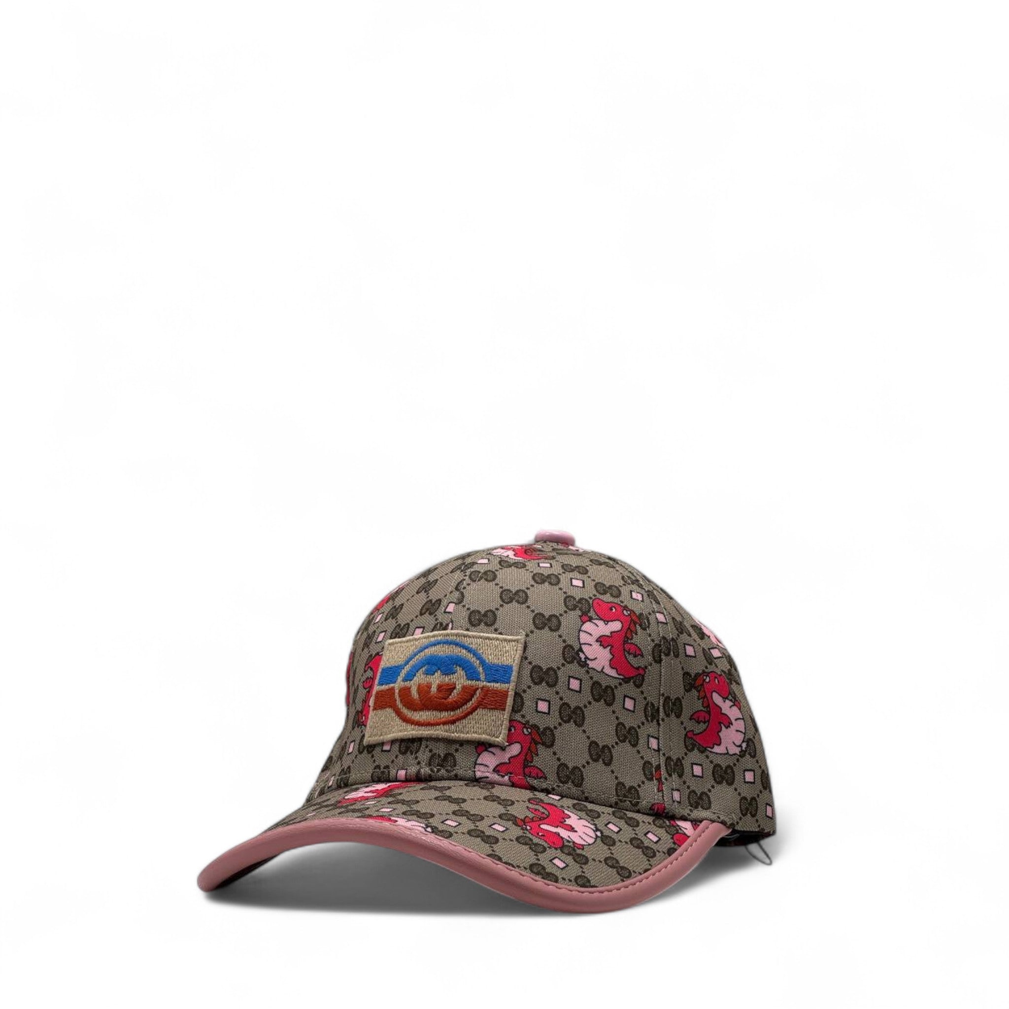 Gucci Dino Monogram Cap – Beige & Pink Limited Edition 🦕✨