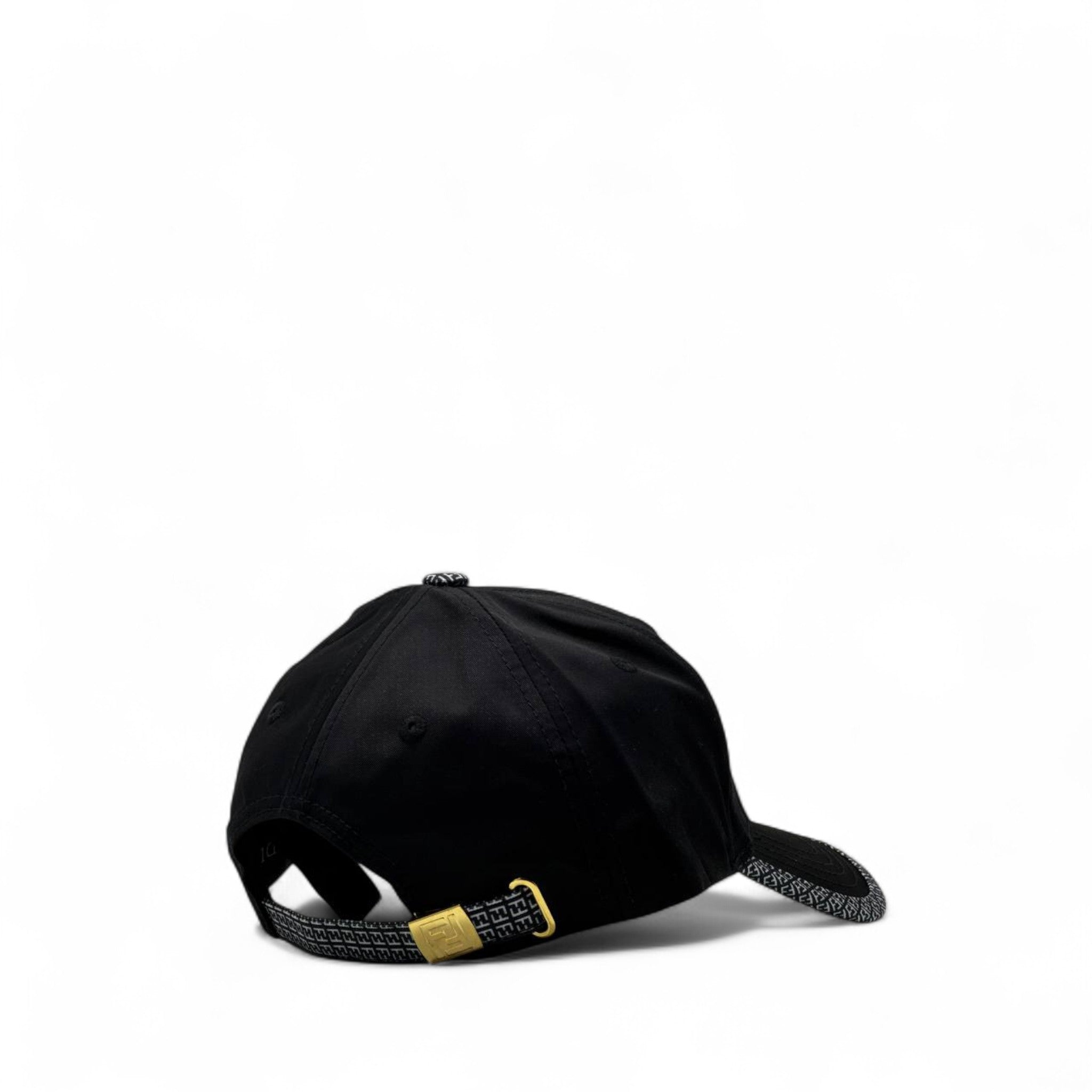 🧢 Fendi Black Embroidered Cap – Bold Monogram, Luxe Energy 🖤🧵