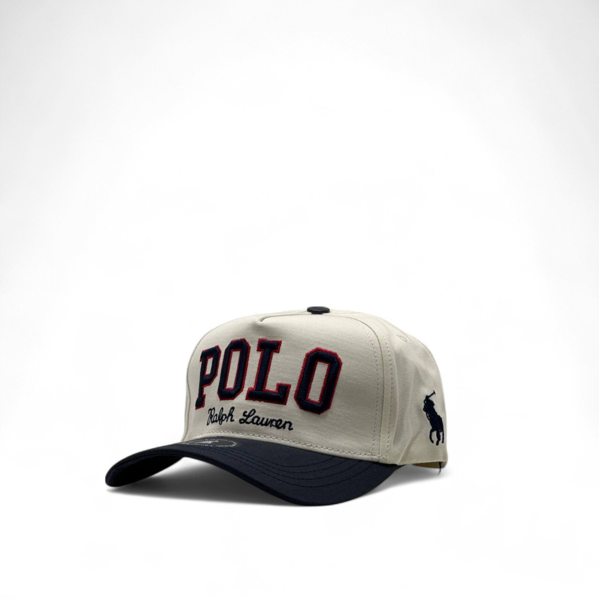 🧢 Polo Ralph Lauren Cream & Navy Cap – Classic Cool, American Flair 🐎⚪