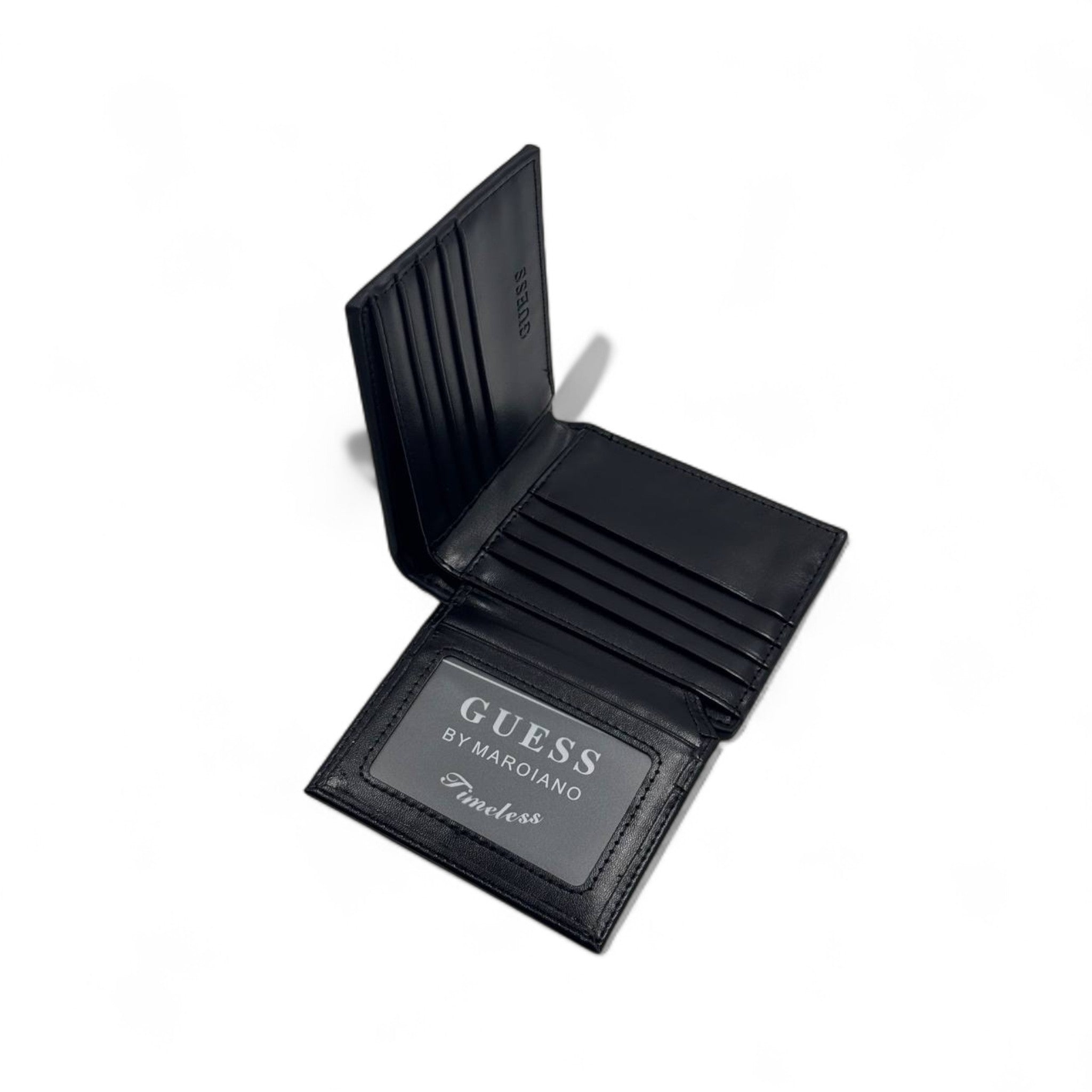 👛 GUESS Black Embossed Wallet – Sleek, Smart & Statement Ready 🖤💼