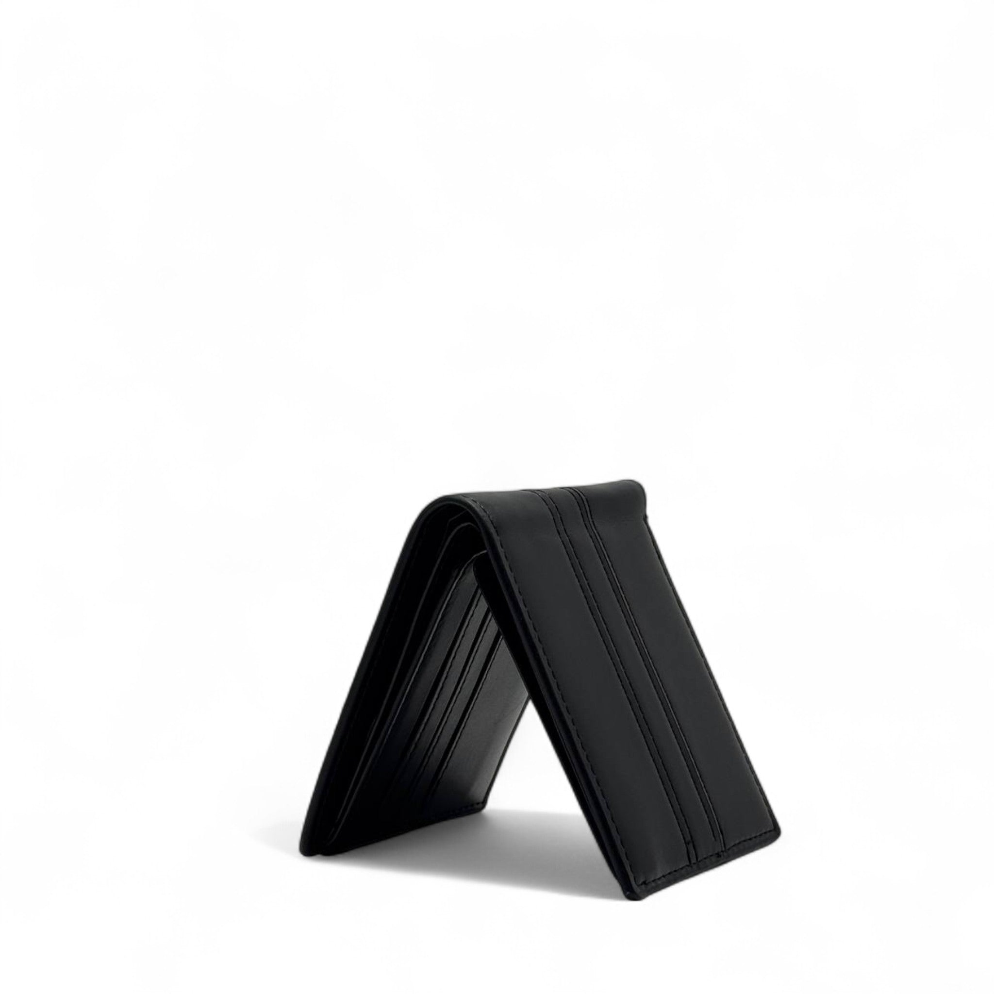 Tommy Hilfiger Black Leather Wallet – Signature Stripe Edition