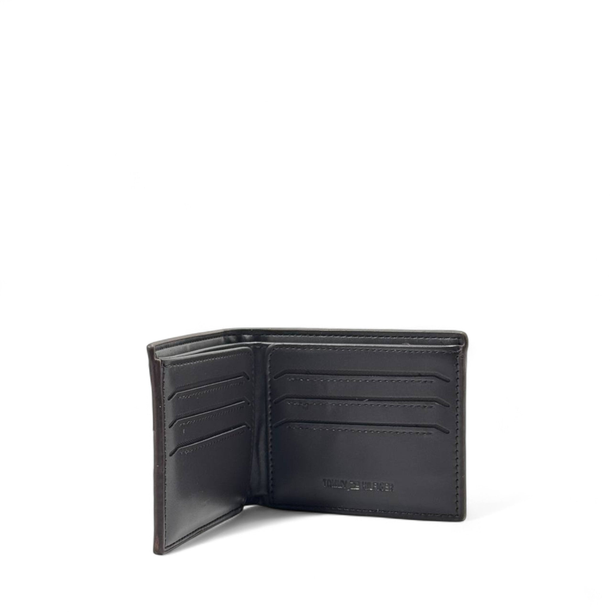 Tommy Hilfiger Classic Black Leather Wallet – Horizontal Logo Edition