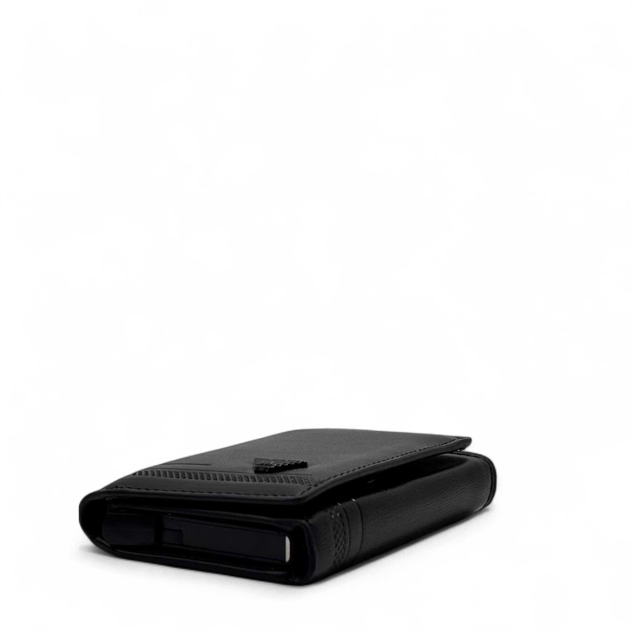 Emporio Armani Black Leather Wallet – Sleek Eagle Logo Edition