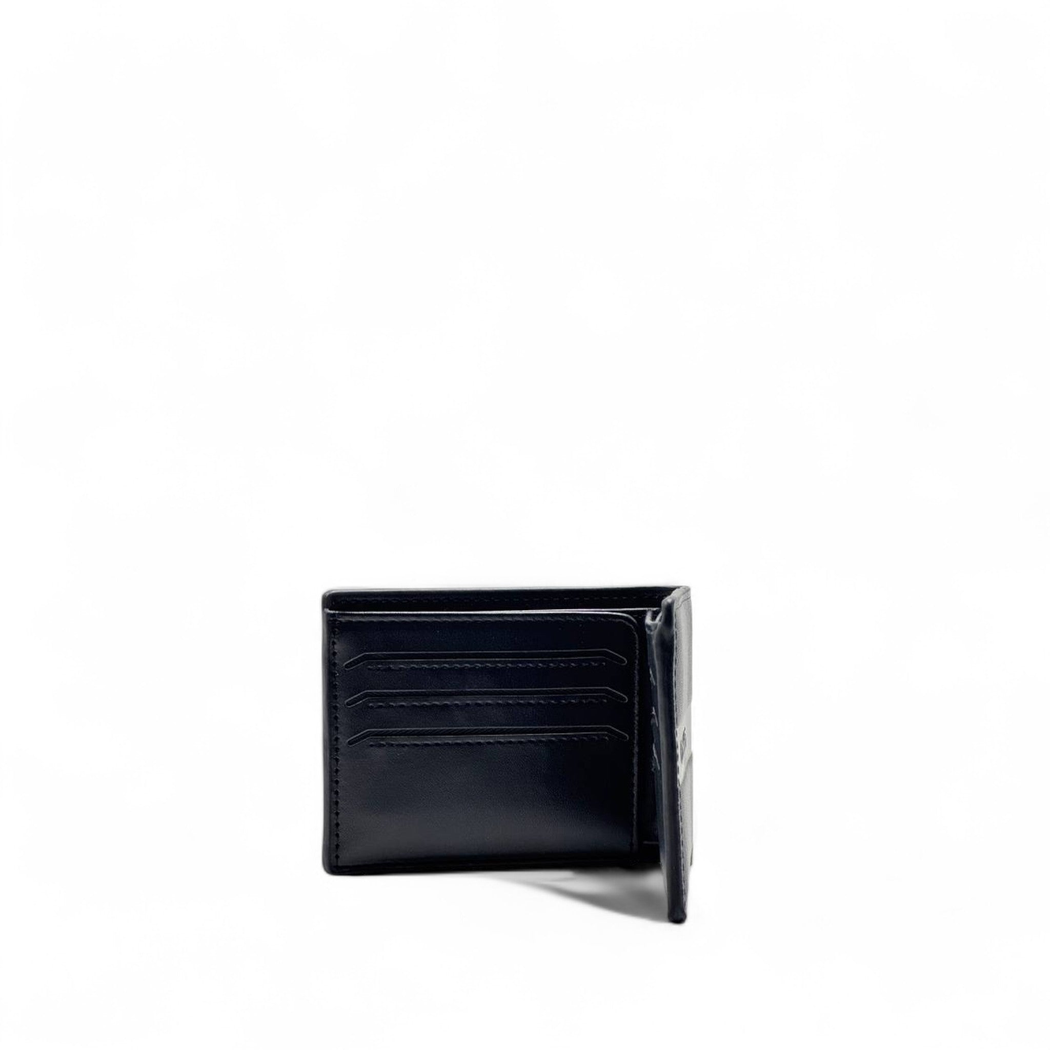Calvin Klein Black Leather Wallet – Embossed Band Signature Edition