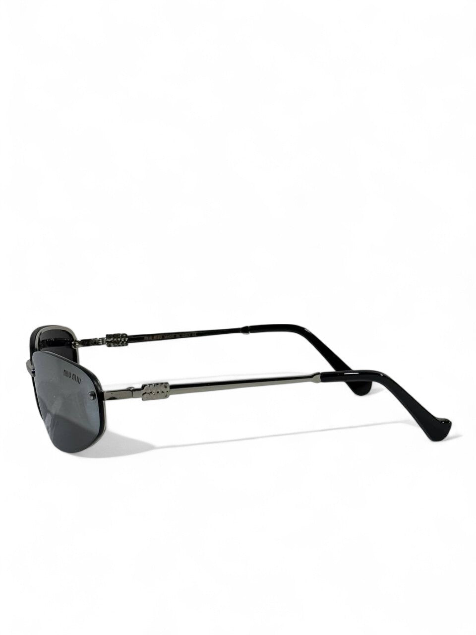🖤 Miu Miu Rimless Dark Lens Sunglasses – Bold Elegance Redefined