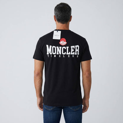Moncler Timeless Black Logo T-Shirt 🖤🔥 | Premium Cotton Front & Back Statement Tee