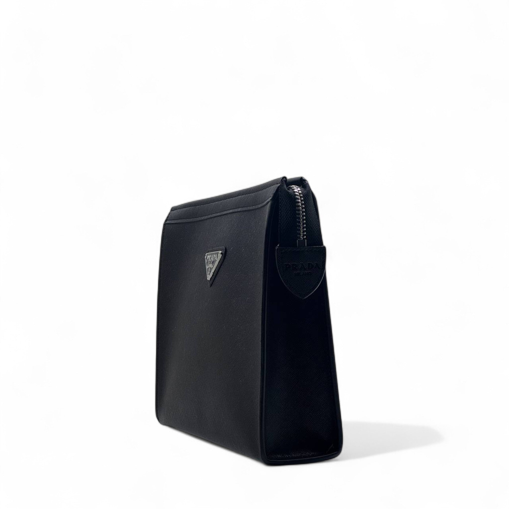 Prada Black Saffiano Leather Clutch 🖤 | Luxury Designer Pouch
