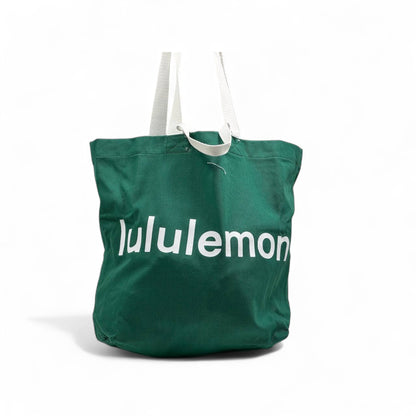 Lululemon Everyday Canvas Tote – Forest Green with White Logo 🌿👜