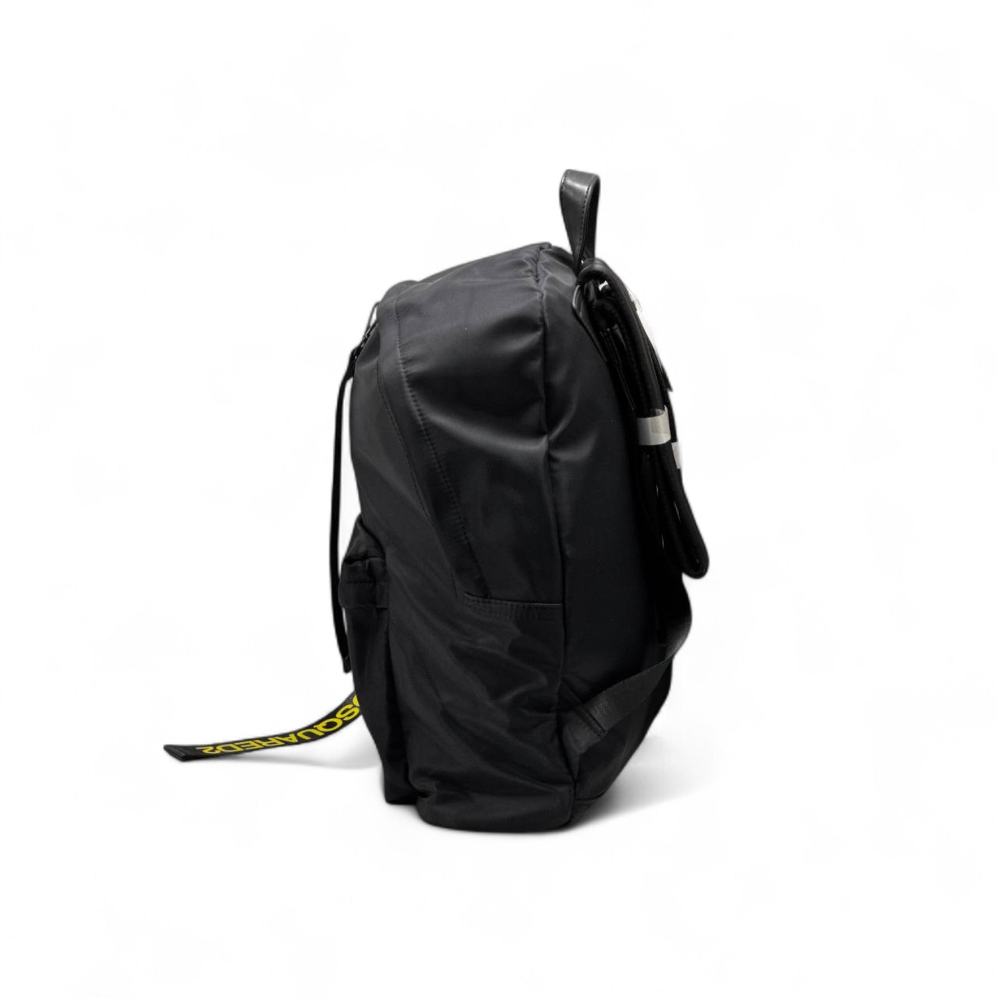 Dsquared2 ICON Black Backpack with Yellow Logo 💼⚡
