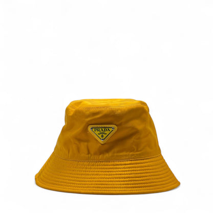 Prada Re-Nylon Bucket Hat – Golden Yellow ☀️