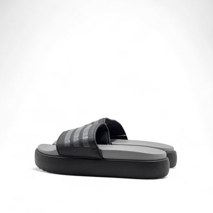 ⚡ Adidas Triple Black Stripes Platform Slippers – Sleek Comfort 🖤