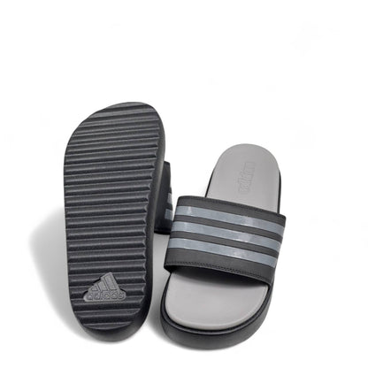 ⚡ Adidas Triple Black Stripes Platform Slippers – Sleek Comfort 🖤