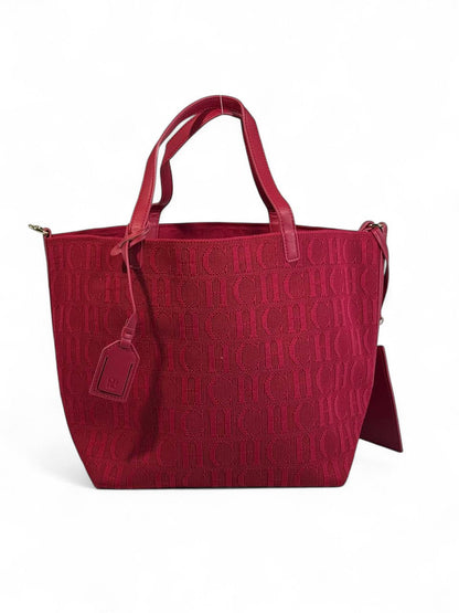 Carolina Herrera Hot Pink Signature Tote Bag with Detachable Pouch 💖 | Bold, Chic & Timeless
