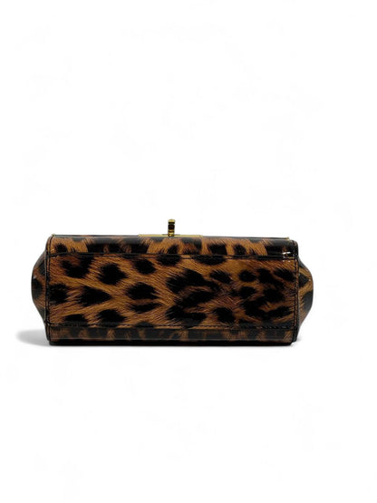 Dolce & Gabbana Leopard Print Patent Chain Bag 🐆✨ | Bold Italian Glamour with Golden Touch