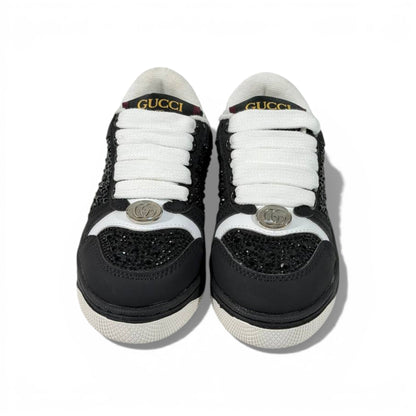 Gucci Kids Black Sneakers – Classic Style with Sparkle Details ✨👟