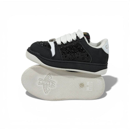 Gucci Kids Black Sneakers – Classic Style with Sparkle Details ✨👟