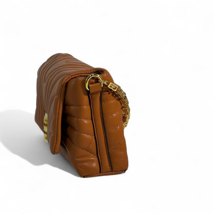 Givenchy Tan Quilted Leather Bag – Gold 4G Icon Shoulder Bag