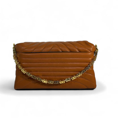 Givenchy Tan Quilted Leather Bag – Gold 4G Icon Shoulder Bag
