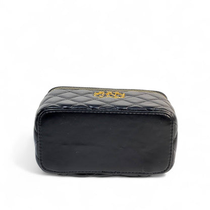 Chanel Black Quilted Vanity Bag 🖤 | Classic CC Gold Chain Handbag