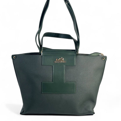 🌿 Hermès-Inspired Tote Set — Emerald Green Edition 🌿