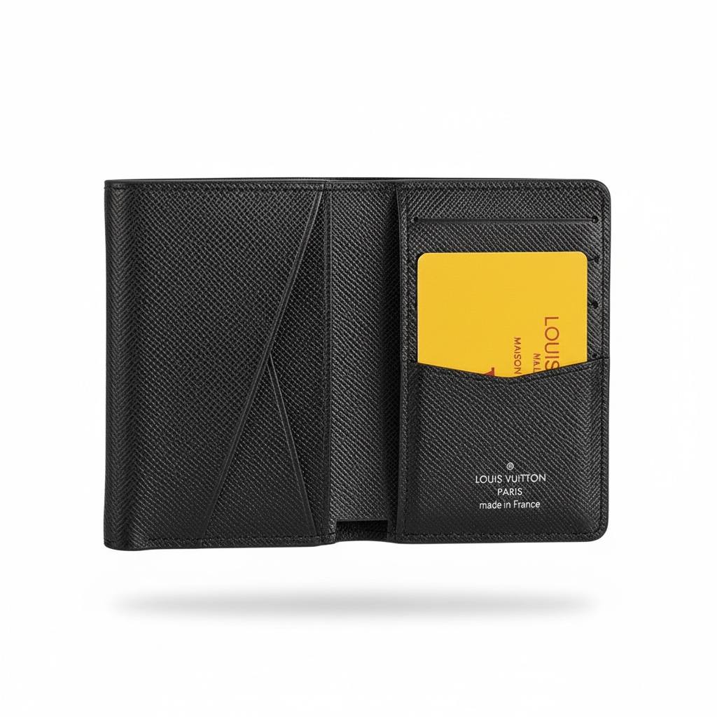 🪪 Louis Vuitton Black Monogram Wallet with Multicolor LV Print