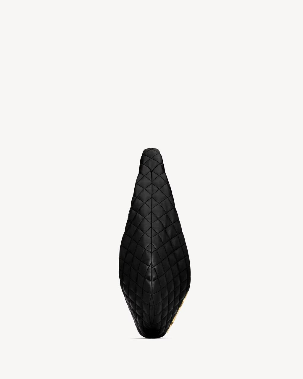👜 Saint Laurent Quilted Leather Hobo Bag with Gold Logo