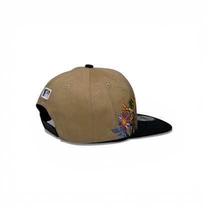🧢 Oakland A’s Embroidered Snapback Cap – Khaki & Black
