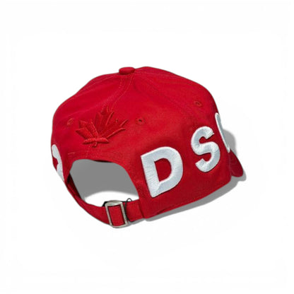 DSQUARED² Red Logo Baseball Cap 🧢🔥❤️ Luxury Streetwear Statement