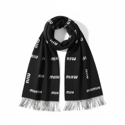 🖤✨🧣 MIU MIU ALL-OVER LOGO SCARF 🧣✨🖤