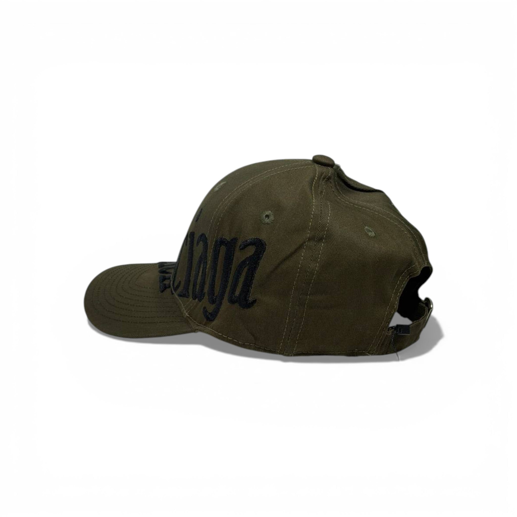 🟢🧢 BALENCIAGA LOGO BASEBALL CAP – KHAKI GREEN 🧢🟢