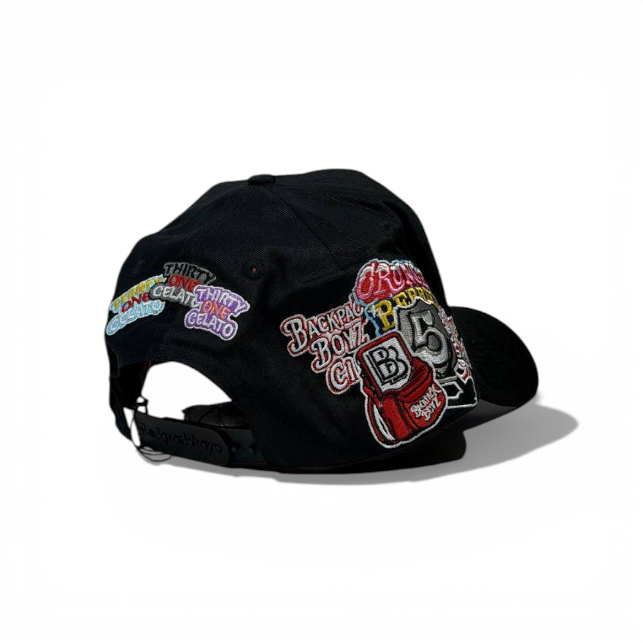 🧢 BB Embroidered Black Baseball Cap – Graphic Patch Streetwear Hat 🔥
