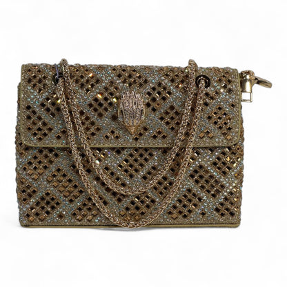 Luxury Crystal Evening Bag ✨ | Golden Rhinestone Clutch with Glamorous Sparkle soirée