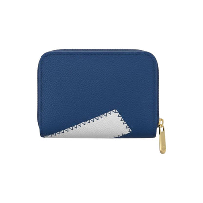 👛 Louis Vuitton Patchwork Zip Wallet – Blue & White Luxury Edition