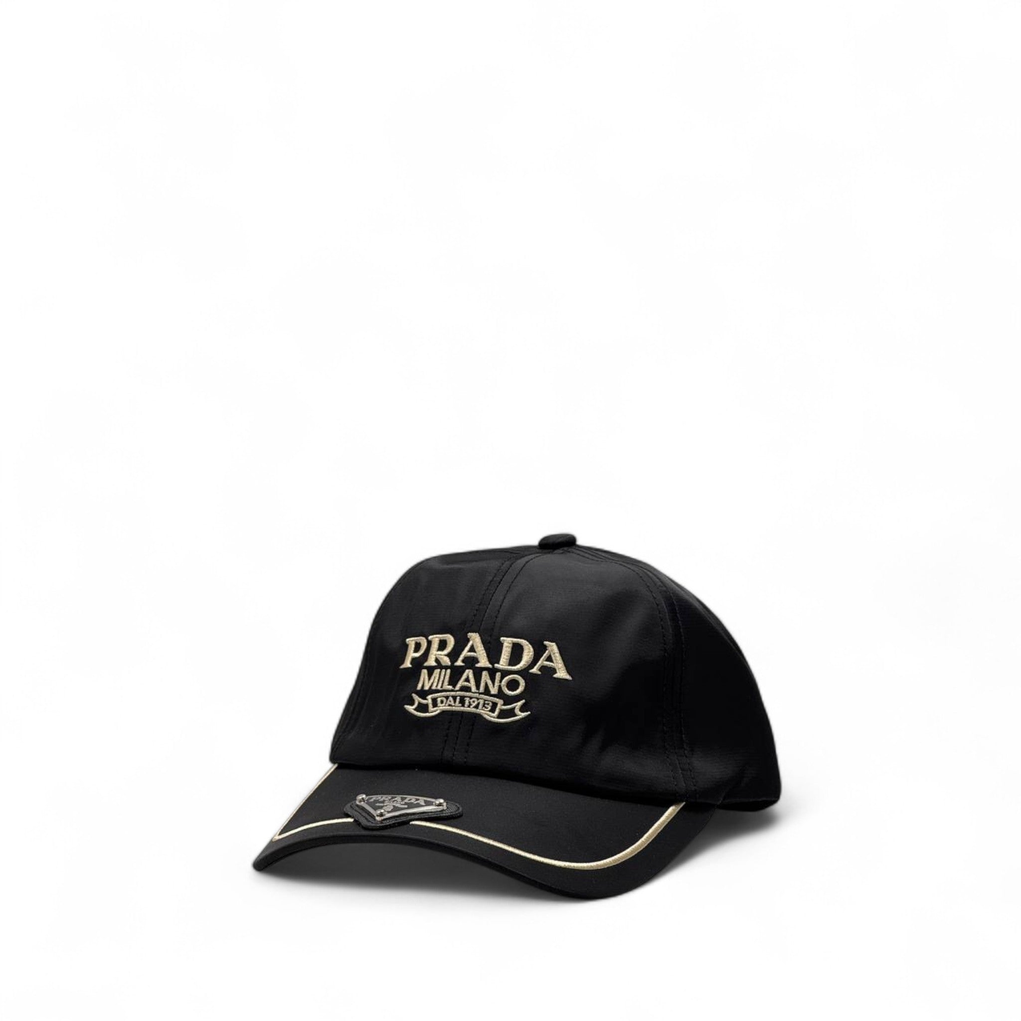 Prada Milano Embroidered Cap – Black Luxury Edition 🧢✨