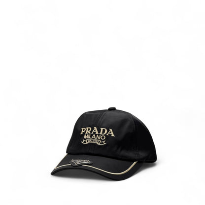 Prada Milano Embroidered Cap – Black Luxury Edition 🧢✨