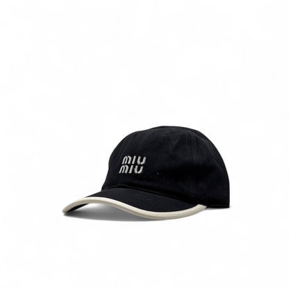 Miu Miu Black Embroidered Cap – Minimalist Luxe Edition 🧢✨