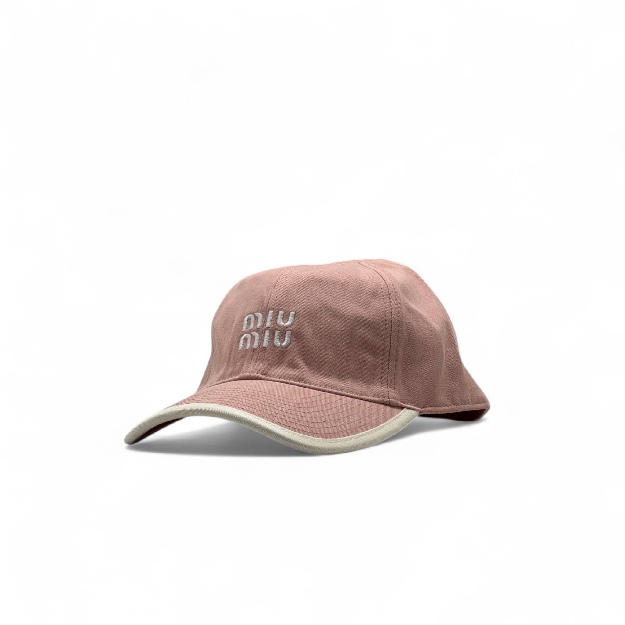 Miu Miu Dusty Rose Embroidered Cap – Soft Luxury Streetwear 🧢💫