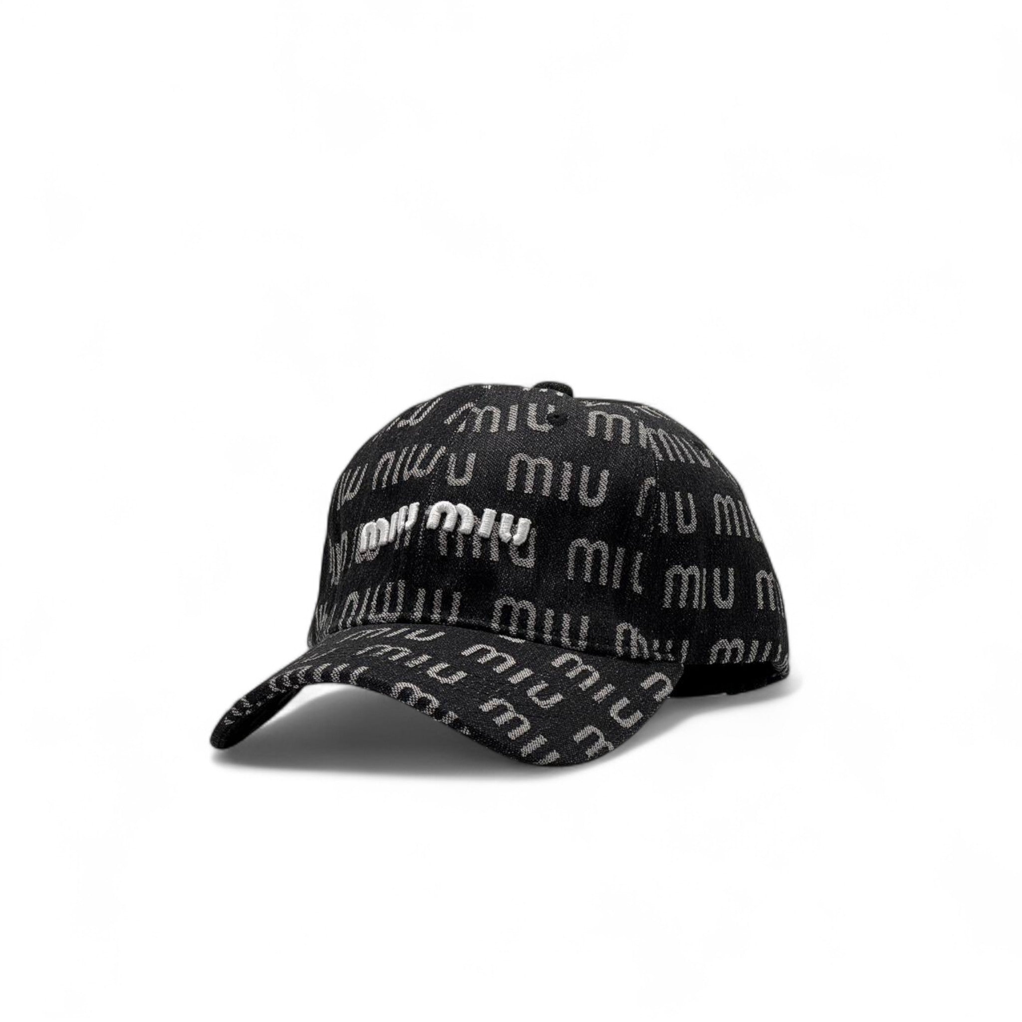 Miu Miu Black Monogram Cap – Bold Logo Streetwear 🧢🔥