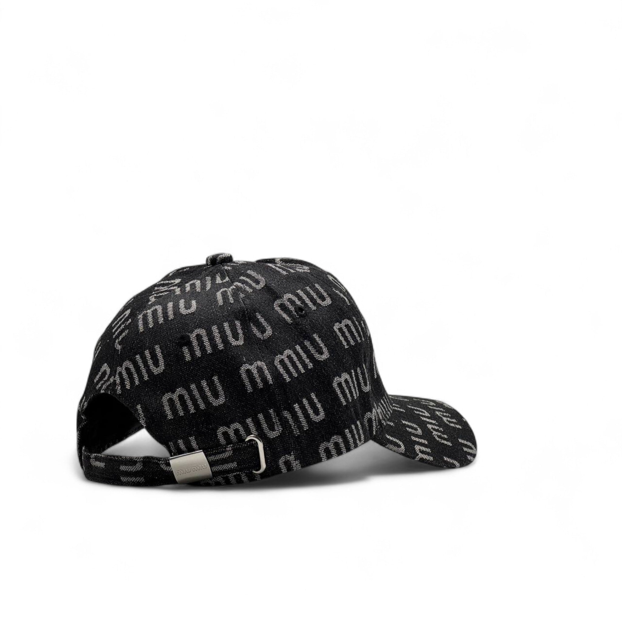 Miu Miu Black Monogram Cap – Bold Logo Streetwear 🧢🔥