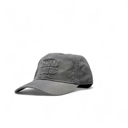 Miu Miu Grey Washed Embroidered Cap – Tonal Street Chic 🧢✨