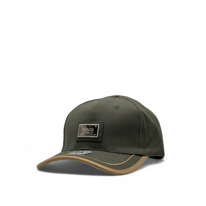 Fendi Olive Green Logo Cap – Earth Tone Luxury Edition 🧢🌍