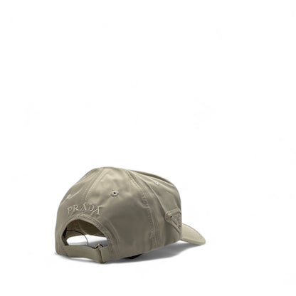 Prada Beige Re-Nylon Baseball Cap 🏷️ – Minimalist Luxury with Triangle Logo