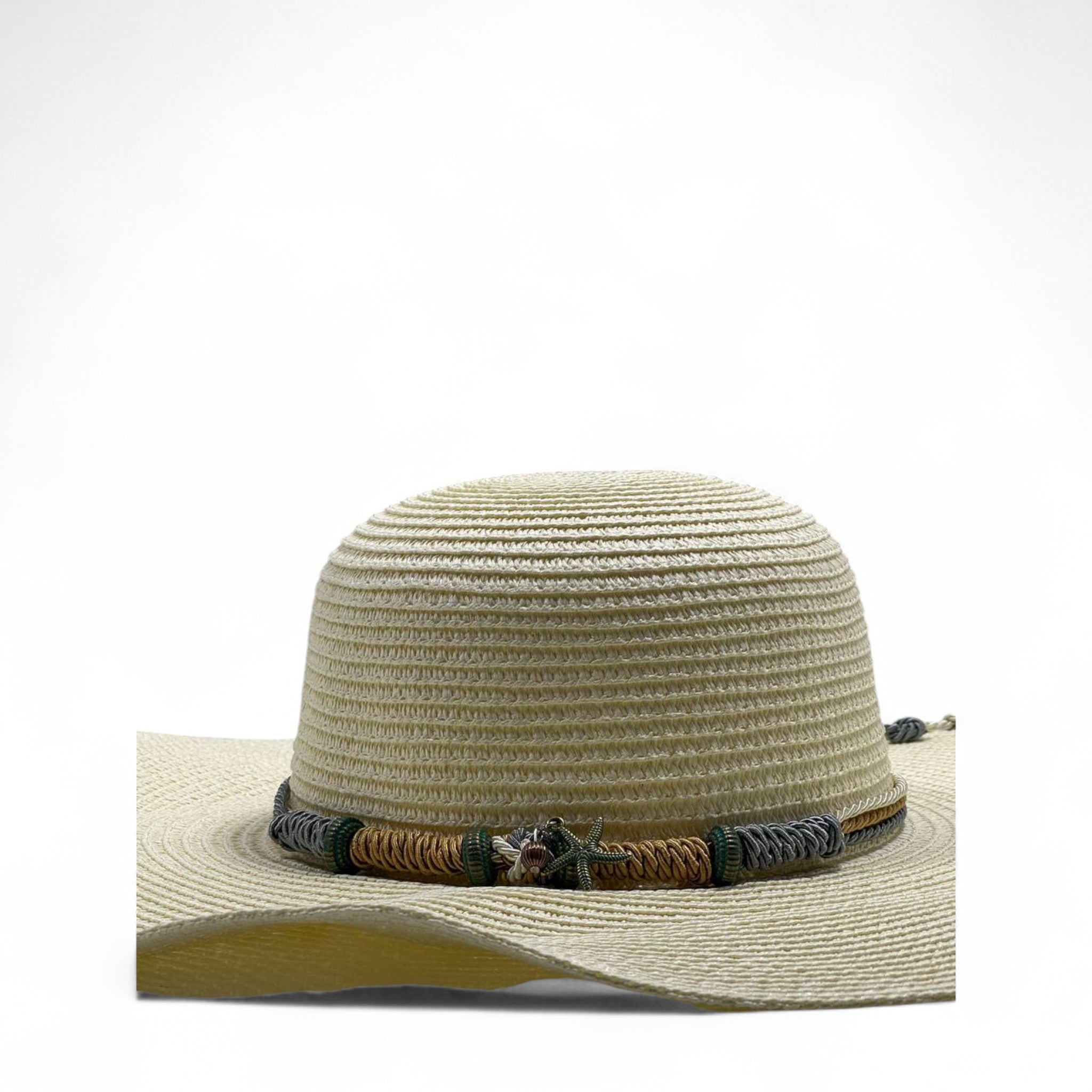 Boho-Chic Wide Brim Straw Hat 🌾 with Braided Rope Band