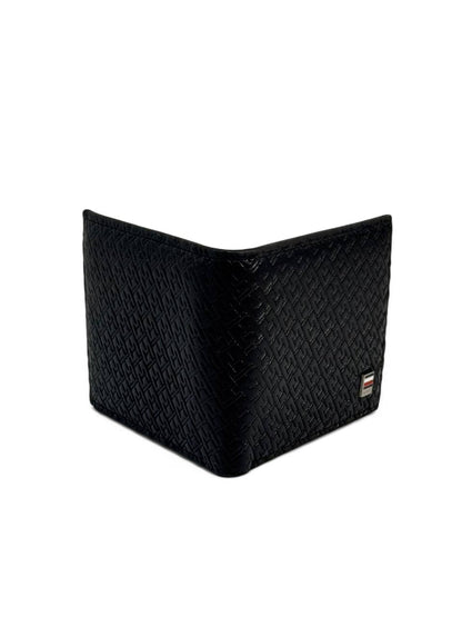 Tommy Hilfiger-Inspired Black Embossed Wallet – Precision in Every Detail 🖤✨