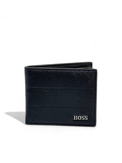 Hugo Boss-Inspired Textured Black Wallet – The Power of Precision & Prestige 🖤✨
