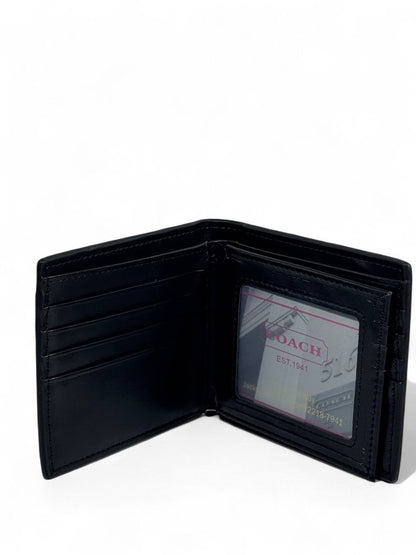 Coach-Inspired Black Embossed Wallet – Classic New York Elegance in Your Pocket 🖤✨