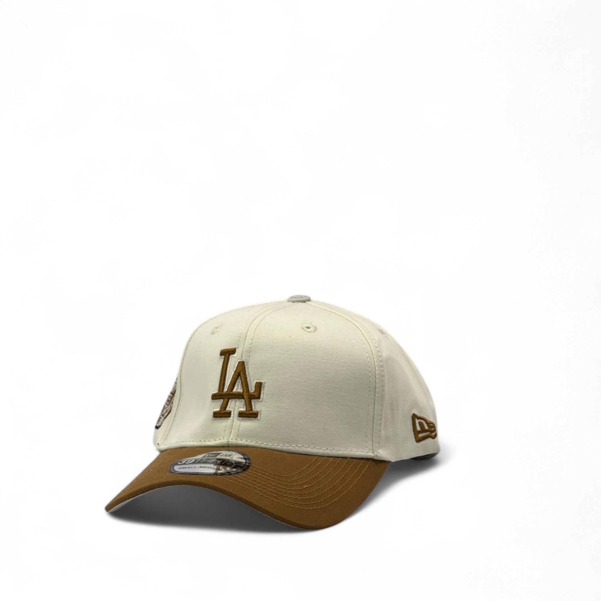 LA Dodgers 39THIRTY Beige & Brown Cap – New Era Fitted Style 🤎🧼