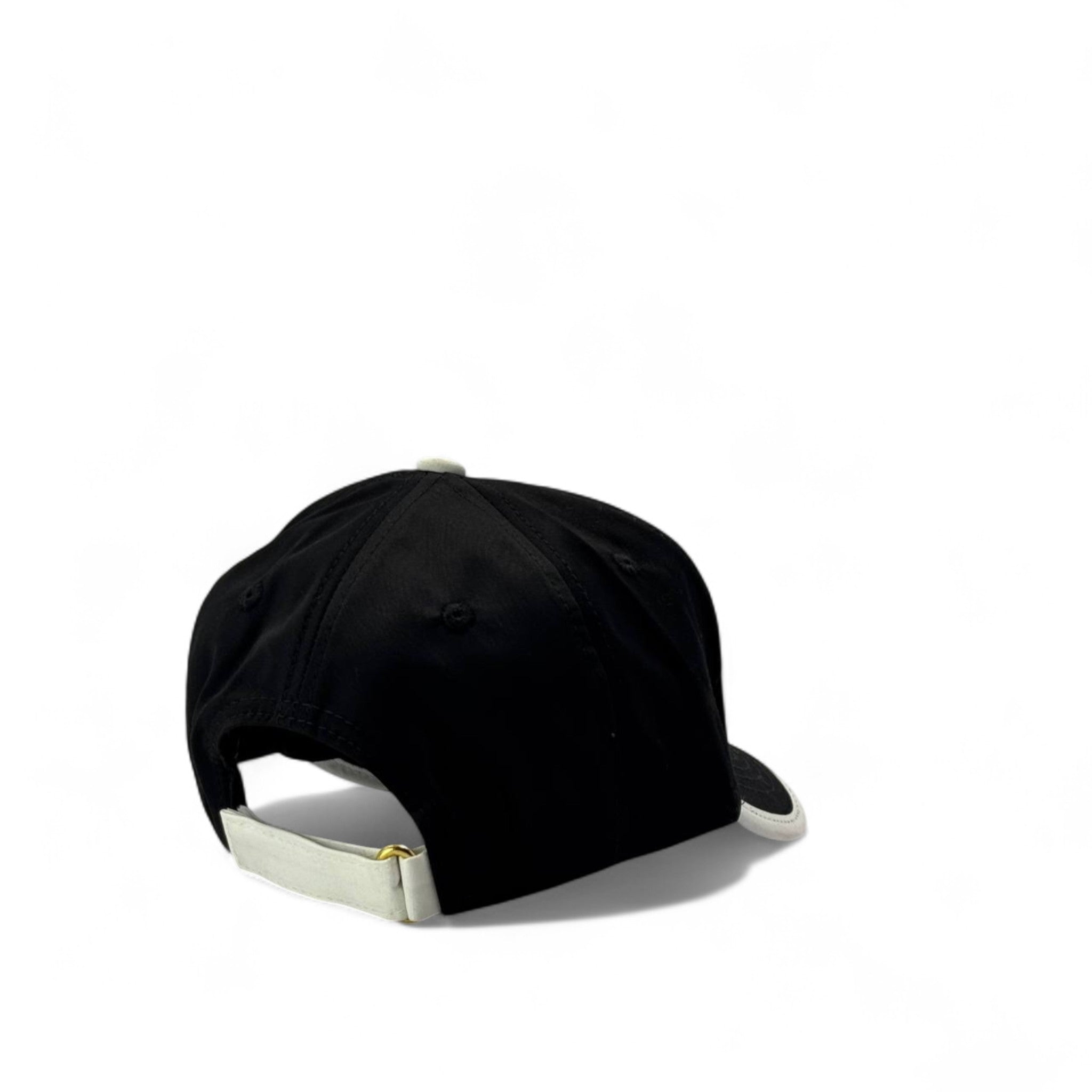 PRADA Black Baseball Cap – Embroidered Logo with White Trim 🖤✨